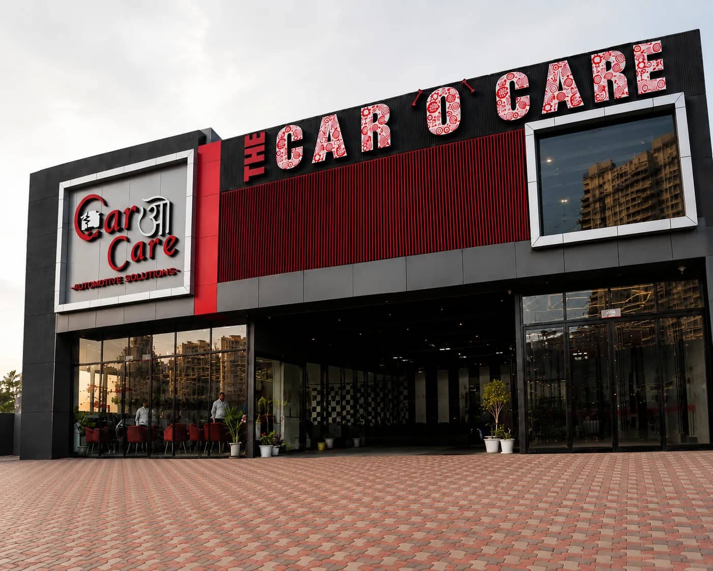THE CAR O CARE workshop front entrance in Sector 75 Noida